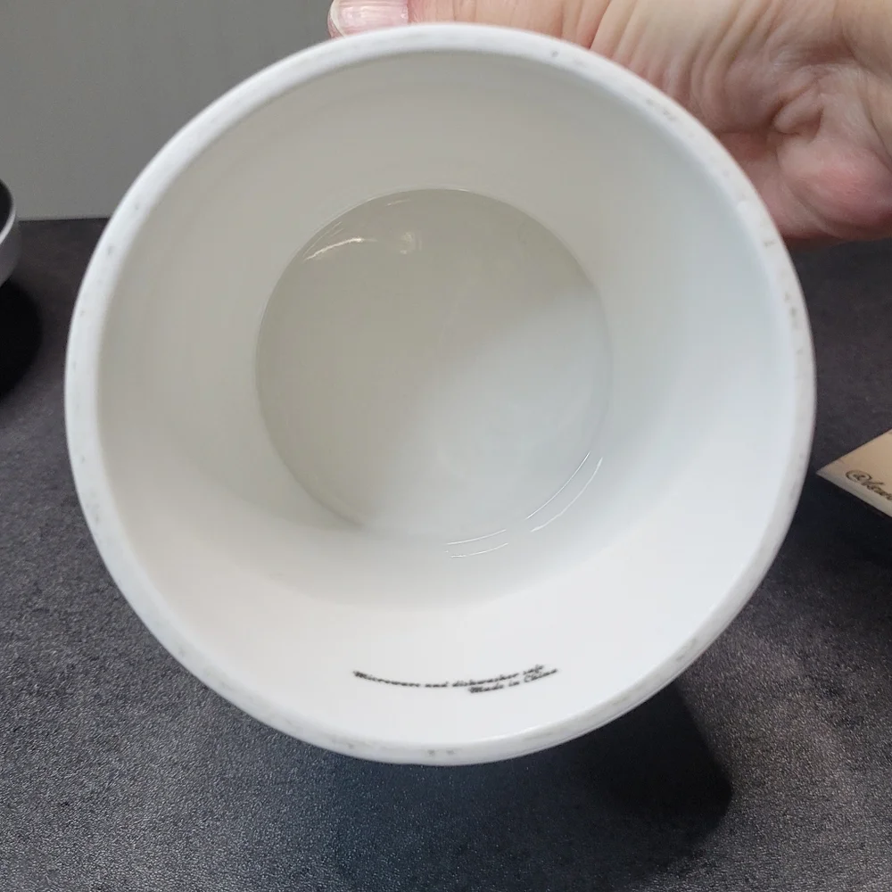 White Ceramic Elevated Cat Dish with Black Fish Skeleton Design